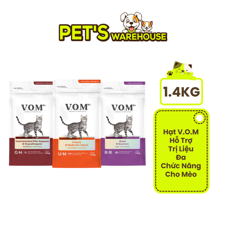 Hạt V.O.M Dinh Dưỡng Hỗ Trợ Đa Chức Năng Cho Mèo, Túi 1.4Kg