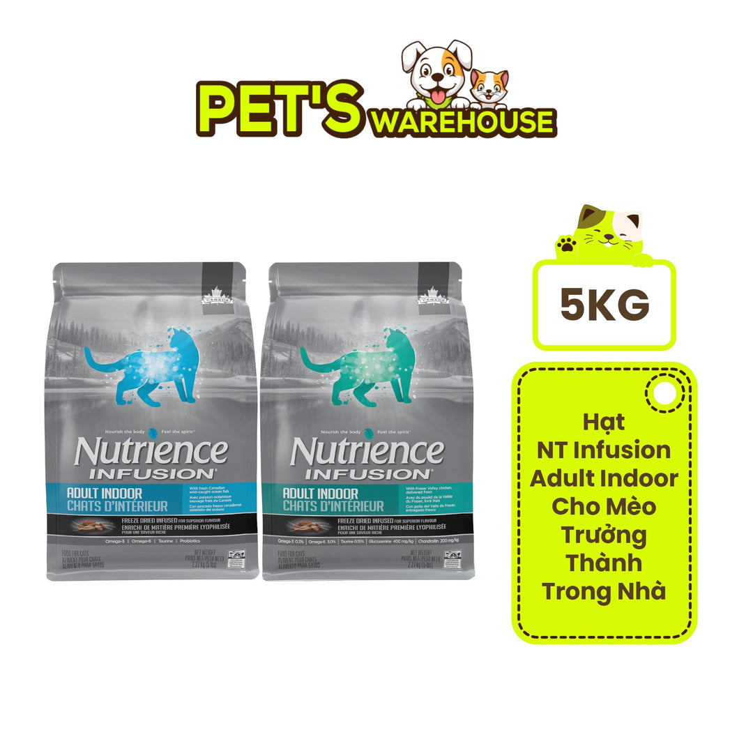 [5Kg] Hạt Nutrience Infusion Adult Indoor Cho Mèo Trưởng Thành Nuôi Trong Nhà