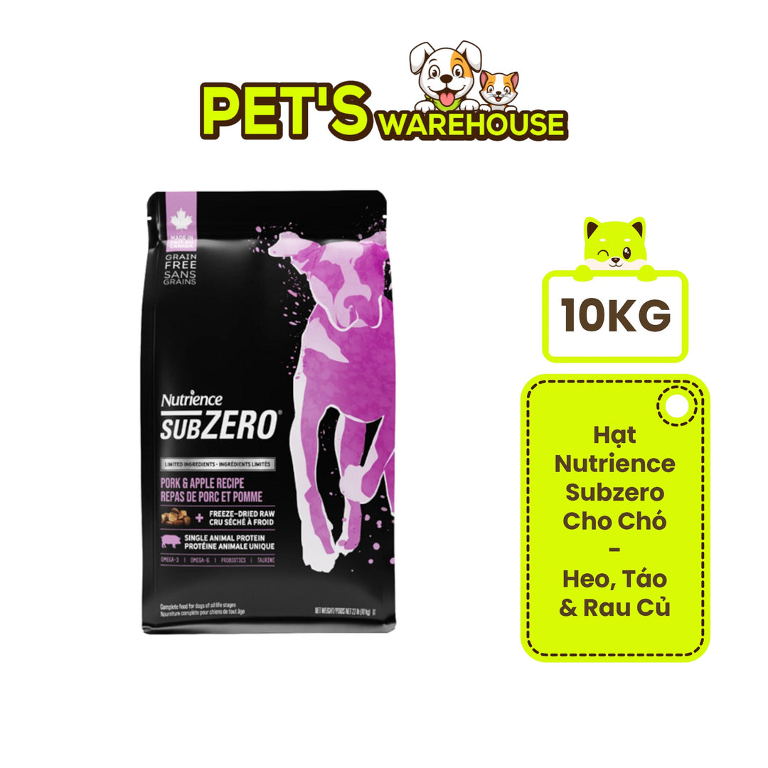 [10Kg] Hạt Nutrience Subzero Vị Heo, Táo & Rau Củ Quả Cho Chó Mọi Lứa Tuổi