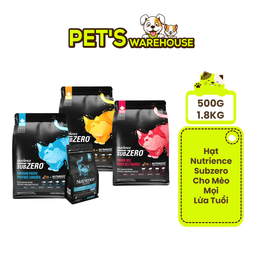 [500g - 1.8Kg] Hạt Nutrience Subzero Cho Mèo Mọi Lứa Tuổi