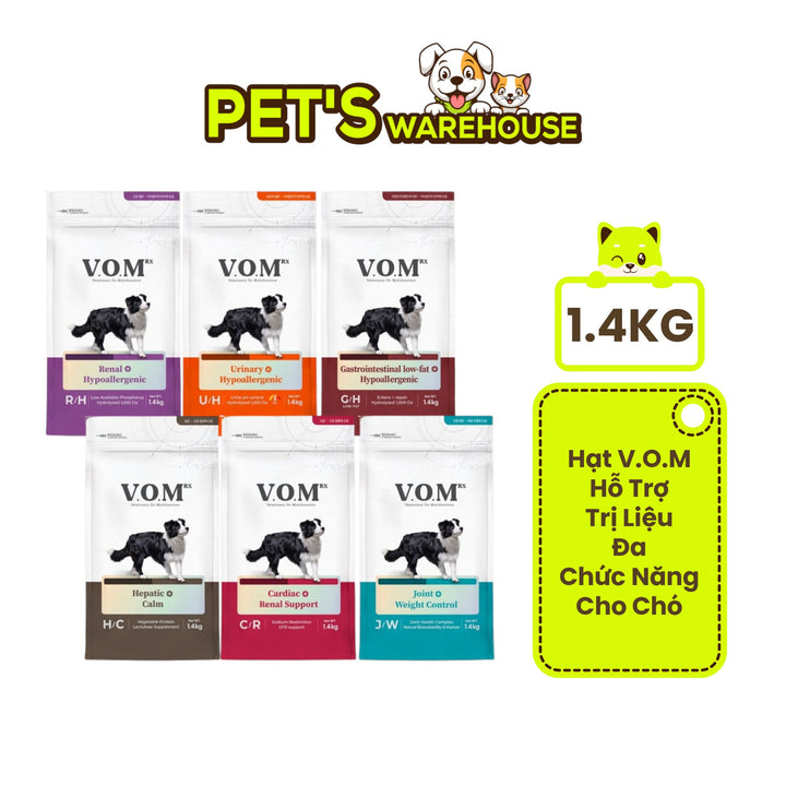 Hạt V.O.M Dinh Dưỡng Hỗ Trợ Đa Chức Năng Cho Chó, Túi 1.4Kg