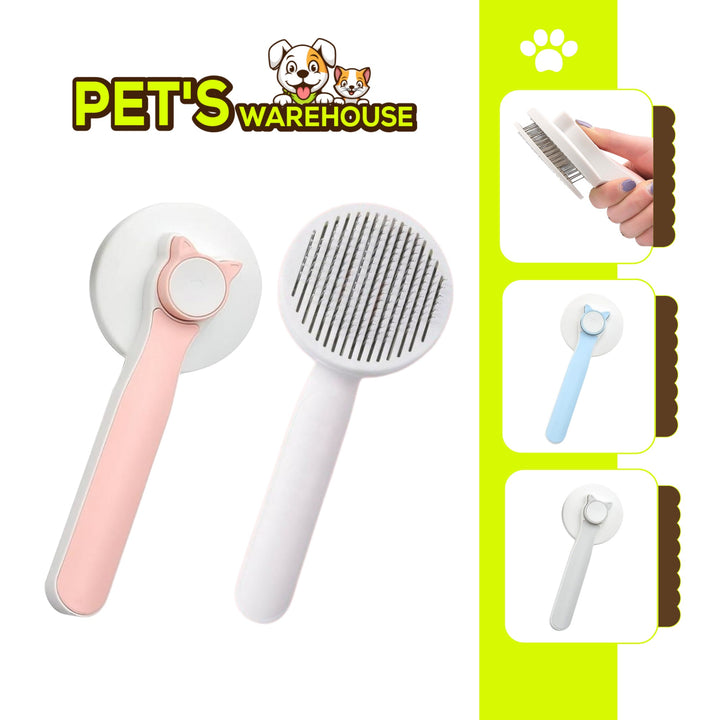 Lược Chải Lông Chó Mèo Có Nút Bấm, Gỡ Rối, Loại Bỏ Lông Rụng, Massage Nhẹ Nhàng, Màu Ngẫu Nhiên