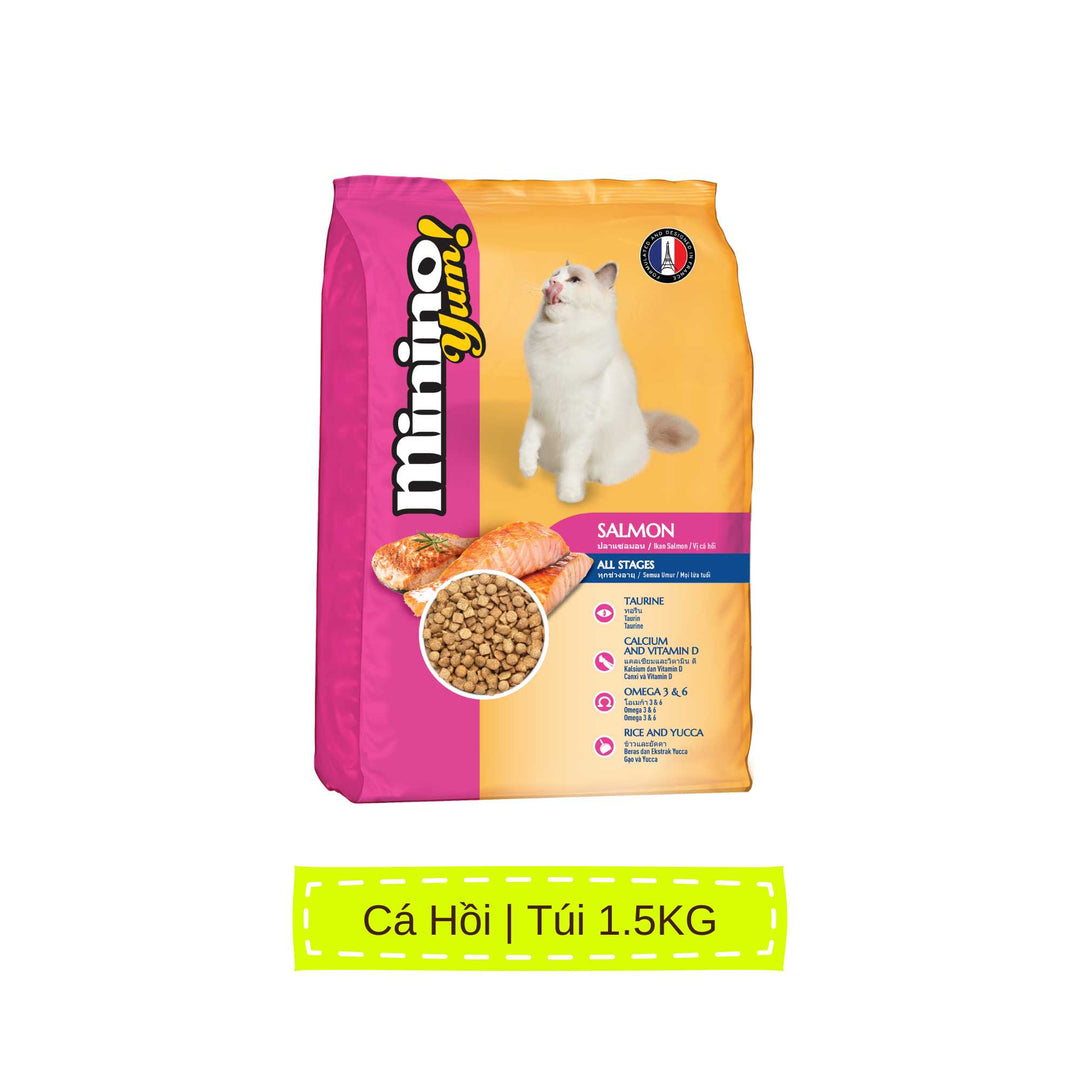 [350G - 1.5KG] Hạt Minino Yum Mèo Mọi Lứa Tuổi | Pet's Warehouse