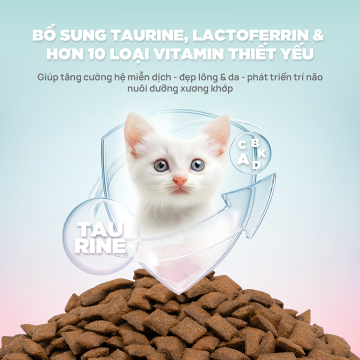 [1KG] Hạt Nhân Thịt Cho Mèo PetQ Churro Mèo Mọi Lứa Tuổi