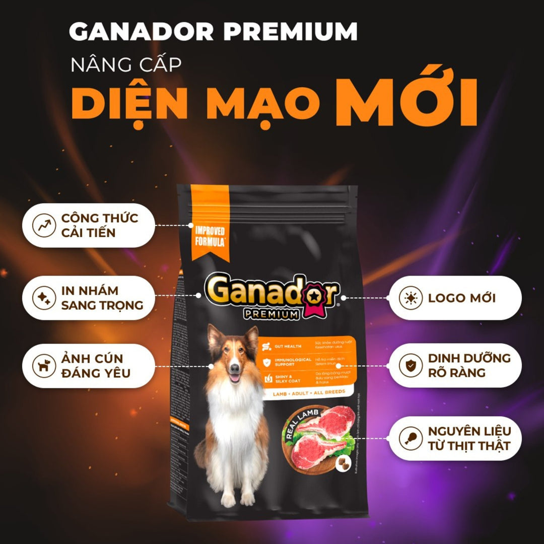 [Combo 4 Gói] Hạt Ganador Cho Chó Mọi Lứa Tuổi – Nhiều Vị Ngon, Túi 400g