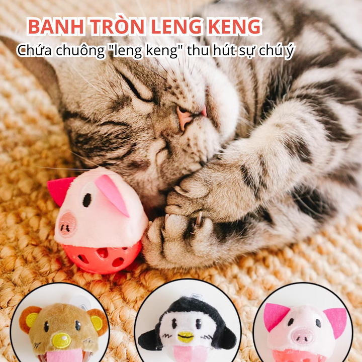 Đồ Chơi Fofos Banh Tròn Nhiều Hình Chó Mèo