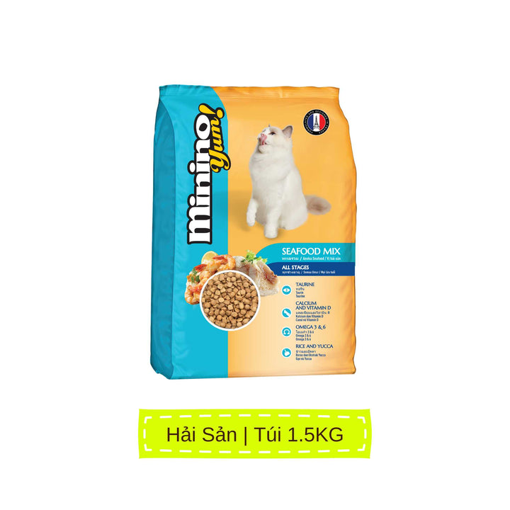 [350G - 1.5KG] Hạt Minino Yum Mèo Mọi Lứa Tuổi | Pet's Warehouse