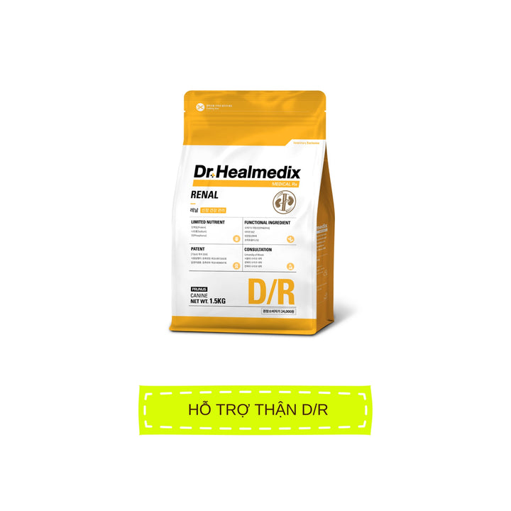 Hạt Cho Chó DR. HEALMEDIX RENAL (D/R) - HỖ TRỢ THẬN , Túi 1.5Kg