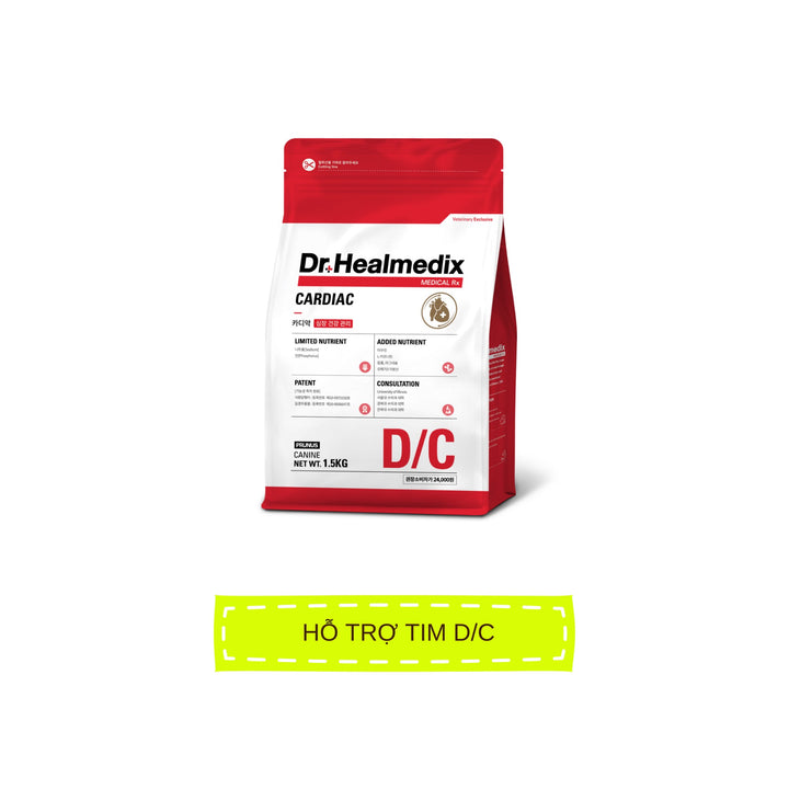 Hạt Cho Chó DR. HEALMEDIX CARDIAC (D/C) - HỖ TRỢ TIM MẠCH, Túi 1.5Kg
