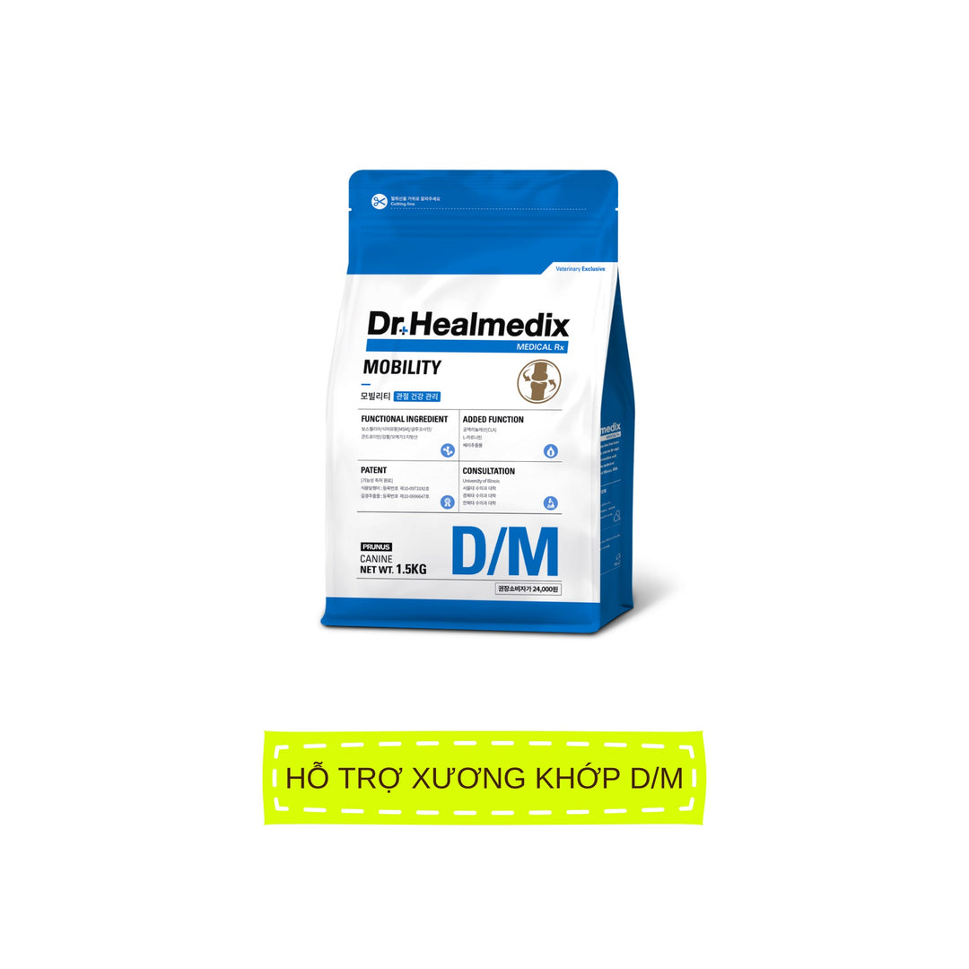 Hạt Cho Chó DR. HEALMEDIX MOBILITY (D/M) - HỖ TRỢ XƯƠNG KHỚP , Túi 1.5Kg