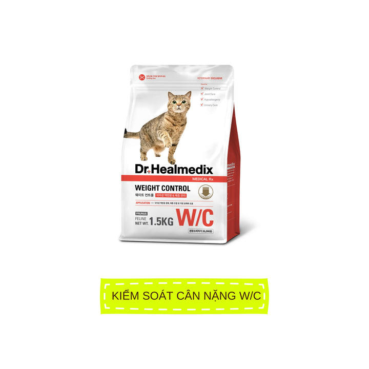 Hạt Cho Mèo Dr. Healmedix Kiểm Soát Cân Nặng (W/C) - (Túi 1.5kg)