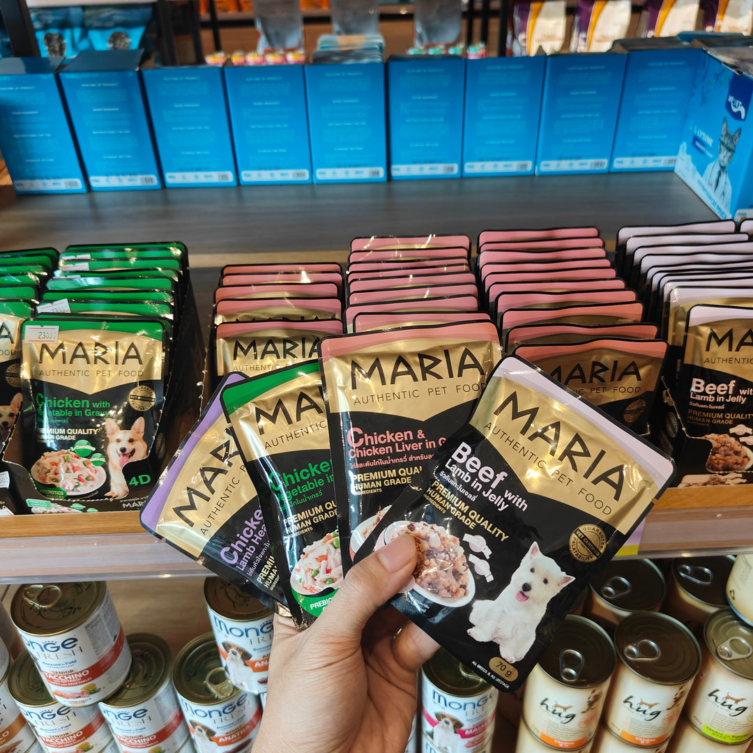 Pate Maria Chó Con, Chó Trưởng Thành Gói 70G, Ăn Ngon Hơn, Bổ Sung Năng Lượng