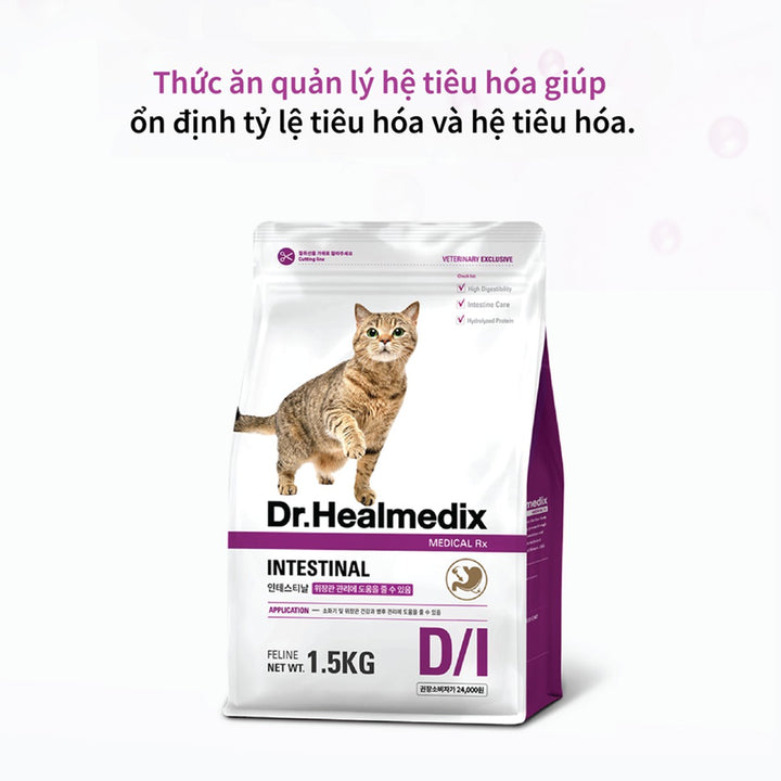 Hạt Cho Mèo Dr. Healmedix Hỗ Trợ Đường Ruột (D/I) - (Túi 1.5kg)