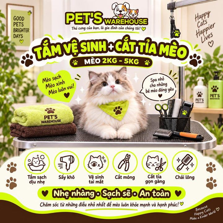 SPA - GROOMING MÈO - Chi Nhánh Kim Sơn