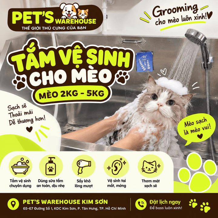 SPA - GROOMING MÈO - Chi Nhánh Kim Sơn