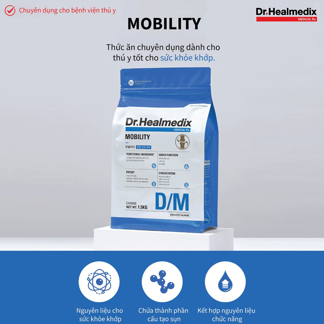 Hạt Cho Chó DR. HEALMEDIX MOBILITY (D/M) - HỖ TRỢ XƯƠNG KHỚP , Túi 1.5Kg