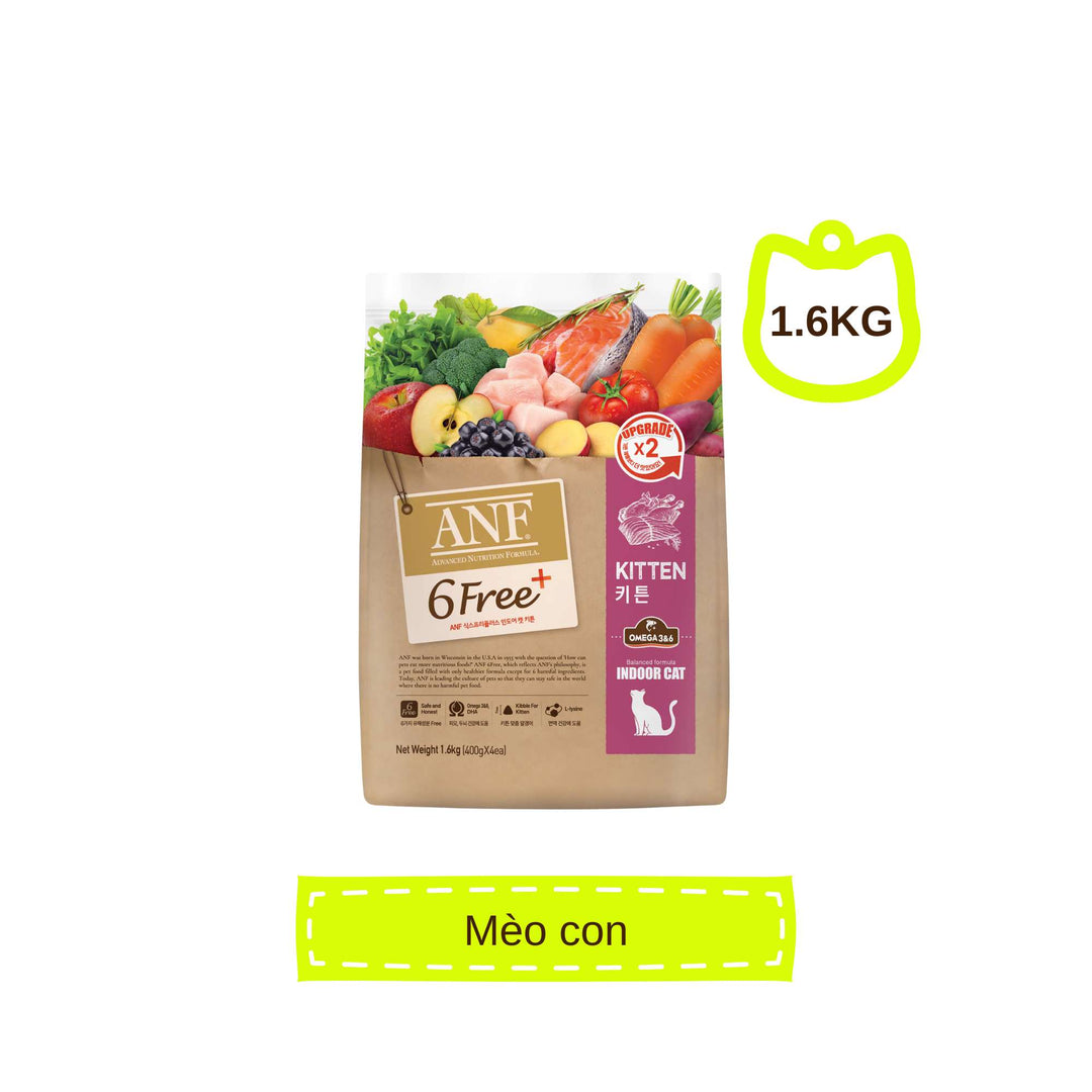 [1.6KG - 5.6KG] Hạt Anf 6Free+ Cao Cấp Mèo