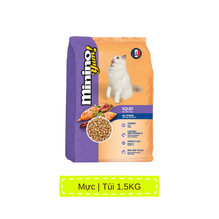 [350G - 1.5KG] Hạt Minino Yum Mèo Mọi Lứa Tuổi | Pet's Warehouse