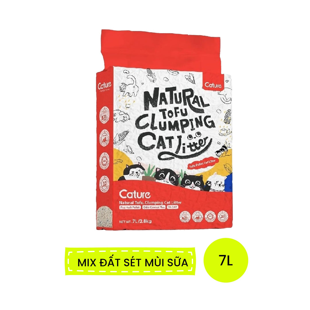 Cát Vệ Sinh Đậu Nành, Đậu Nành Mix Đất Sét Cature