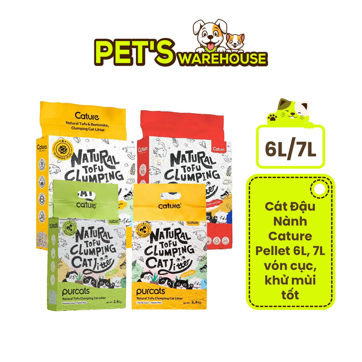 Cát Vệ Sinh Đậu Nành, Đậu Nành Mix Đất Sét Cature