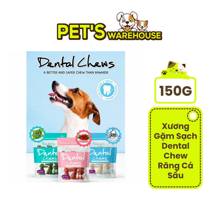 Xương Gặm Sạch Dental Chew Răng Cá Sấu 150G
