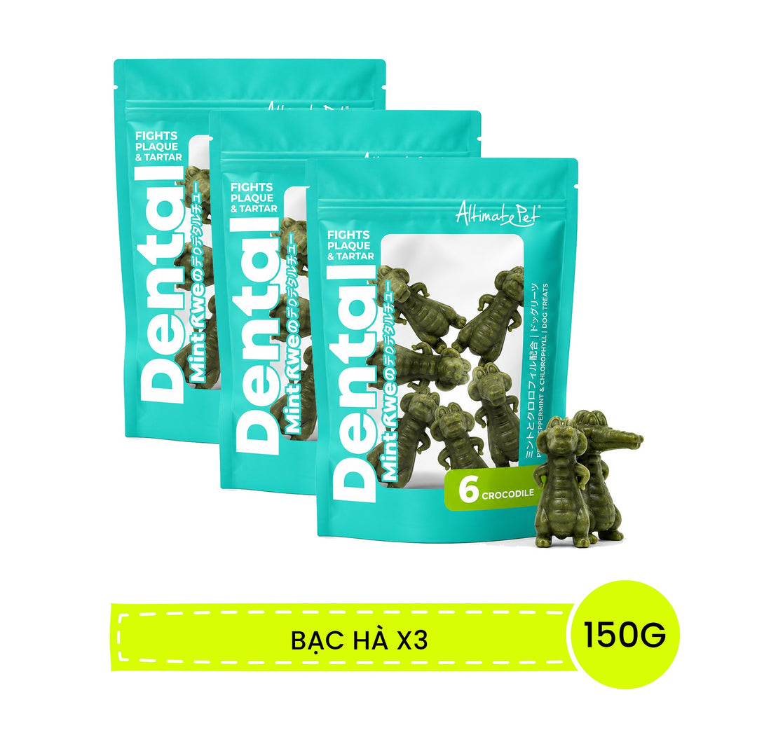 Xương Gặm Sạch Dental Chew Răng Cá Sấu 150G
