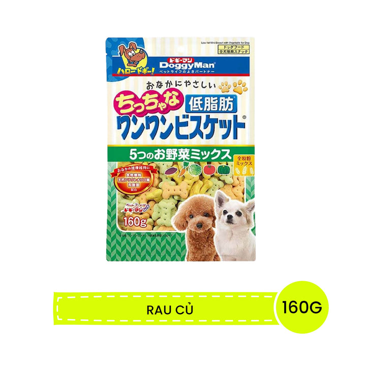 Bánh Quy DoggyMan Cho Chó Vị Rau Củ & Vị Sữa