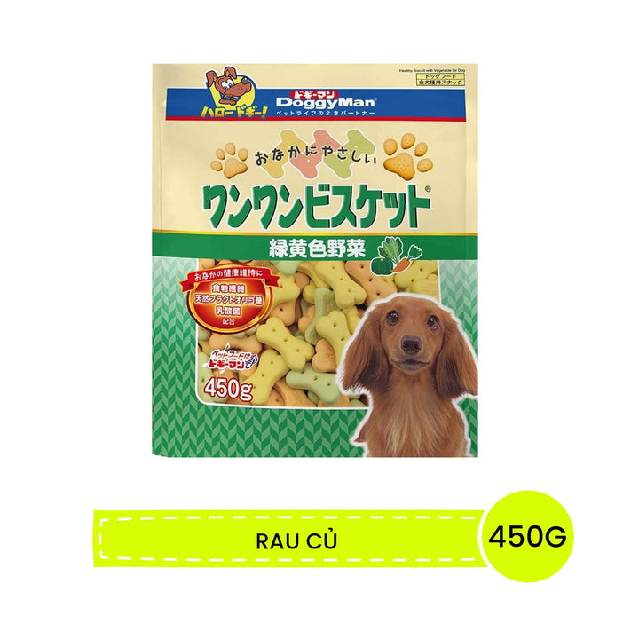 Bánh Quy DoggyMan Cho Chó Vị Rau Củ & Vị Sữa