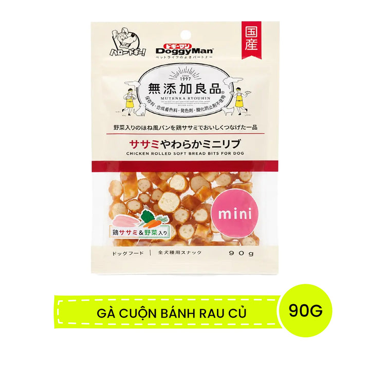 Thịt Gà / Gan Gà Cuộn Bánh Rau Củ DoggyMan Cho Chó