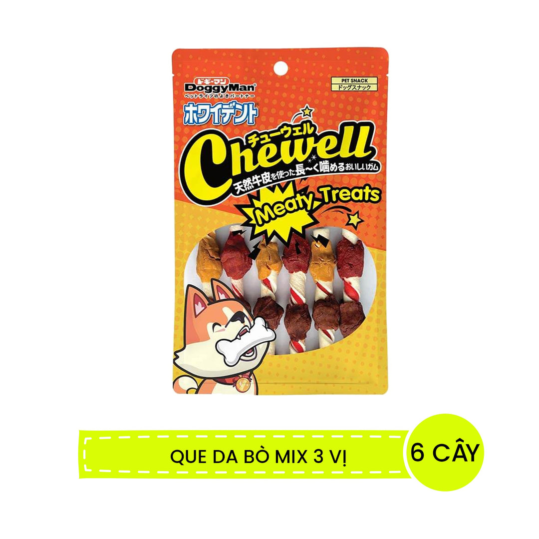 Snack Thưởng Da Bò DoggyMan Chewell Cho Chó