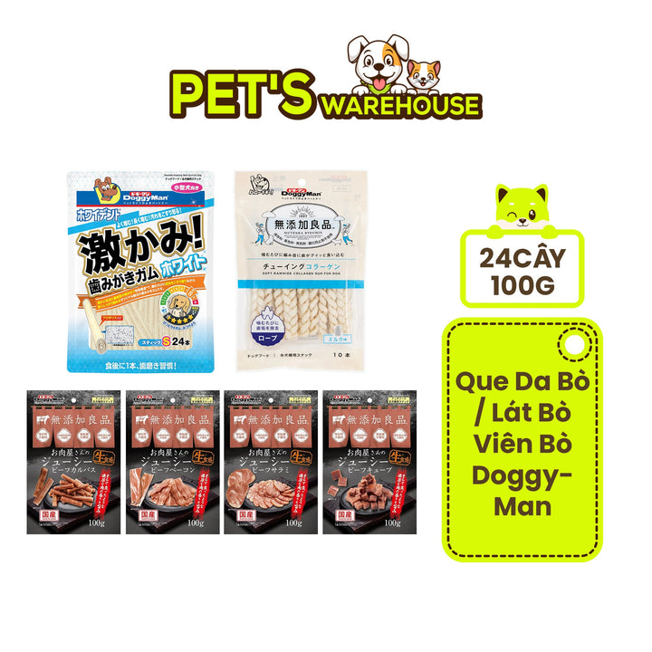Que Da Bò, Lát Bò,  Viên Bò DoggyMan Cho Chó