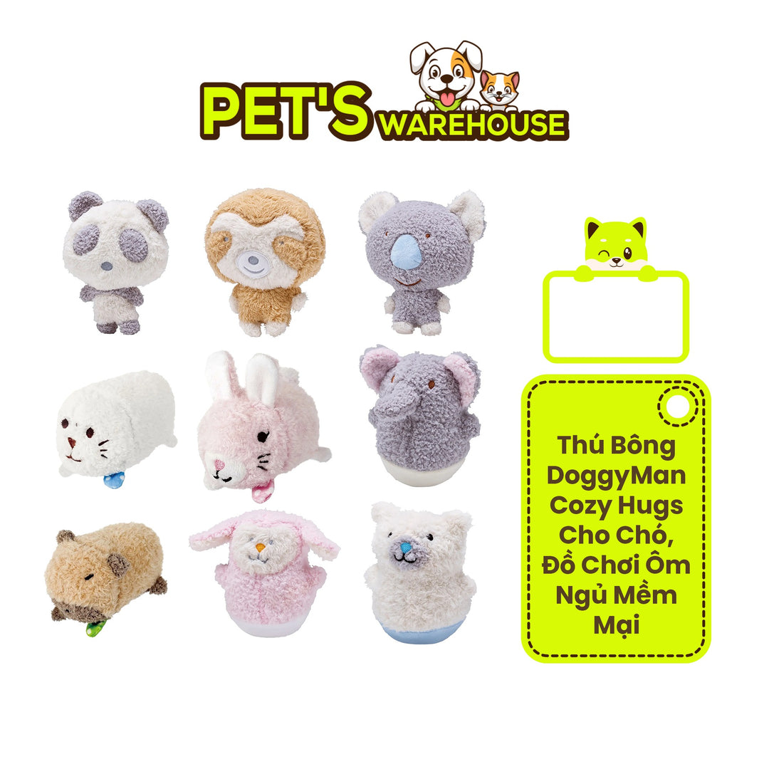 Thú Bông DoggyMan Cozy Hugs Cho Chó, Đồ Chơi Ôm Ngủ Mềm Mại