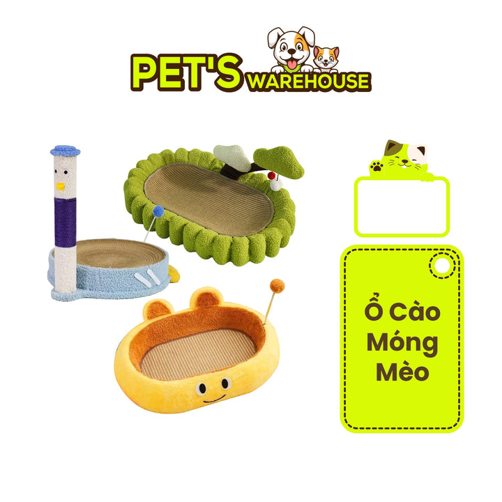 Ổ Cào Móng Ổ Nằm 2in1 Cho Mèo