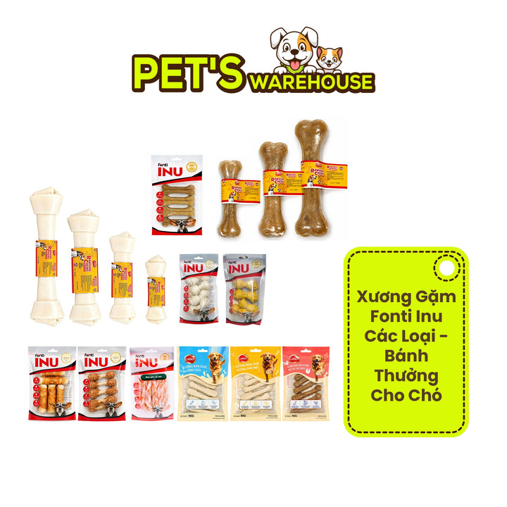 Xương Gặm Fonti Inu Các Loại - Bánh Thưởng Cho Chó
