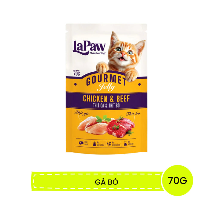 Pate La Paw Cho Mèo Mọi Lứa Tuổi Dạng Thạch 70G