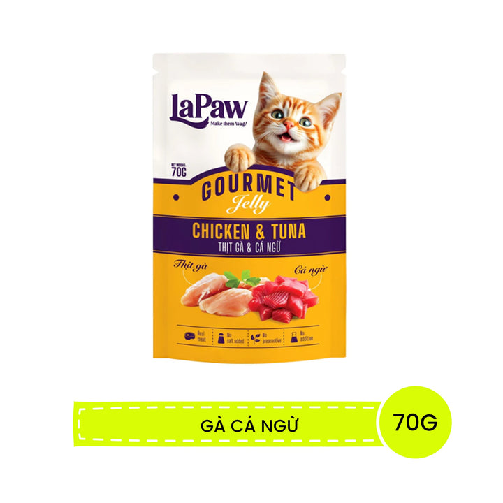 Pate La Paw Cho Mèo Mọi Lứa Tuổi Dạng Thạch 70G
