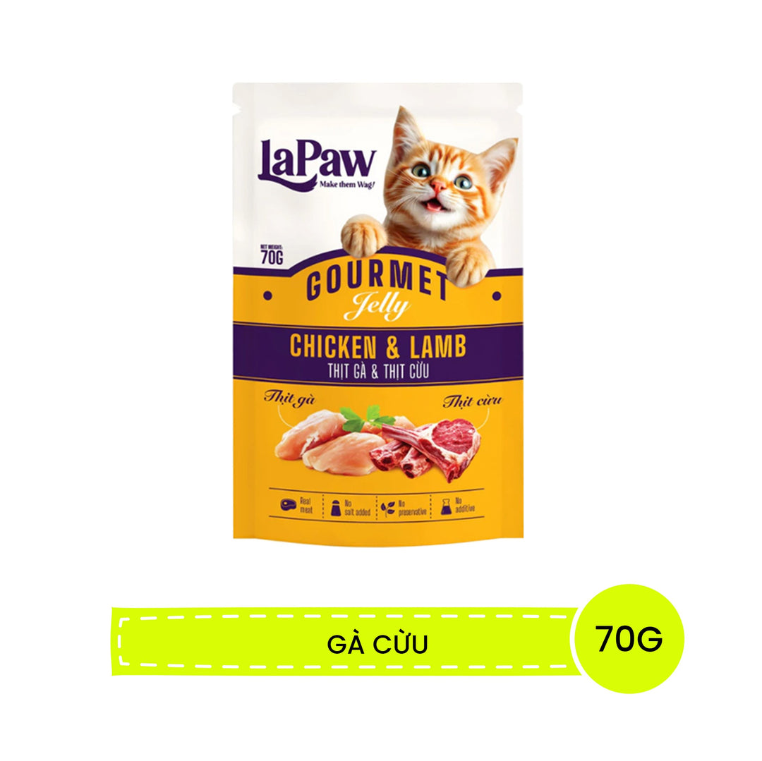 Pate La Paw Cho Mèo Mọi Lứa Tuổi Dạng Thạch 70G