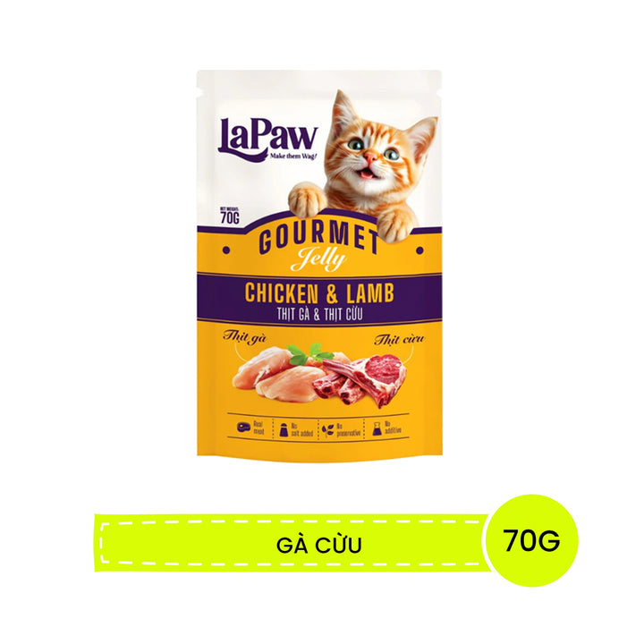 Pate La Paw Cho Mèo Mọi Lứa Tuổi Dạng Thạch 70G