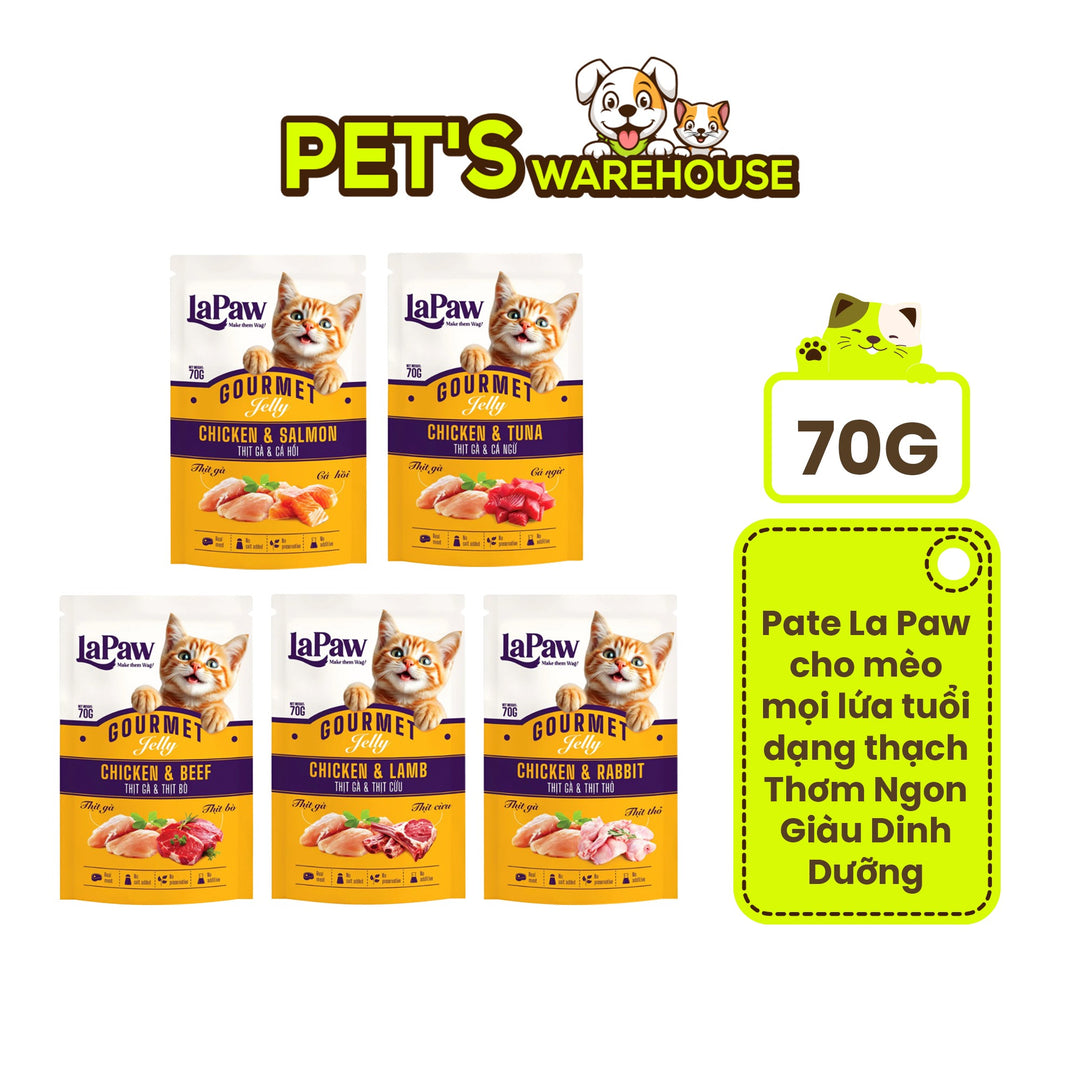 Pate La Paw Cho Mèo Mọi Lứa Tuổi Dạng Thạch 70G