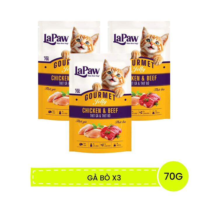 Pate La Paw Cho Mèo Mọi Lứa Tuổi Dạng Thạch 70G
