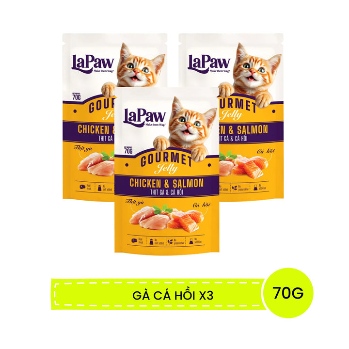 Pate La Paw Cho Mèo Mọi Lứa Tuổi Dạng Thạch 70G