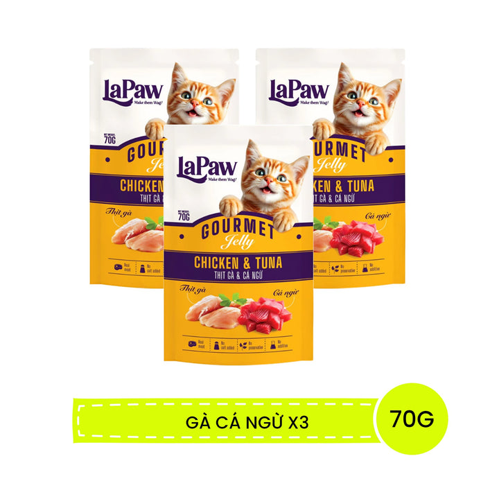 Pate La Paw Cho Mèo Mọi Lứa Tuổi Dạng Thạch 70G