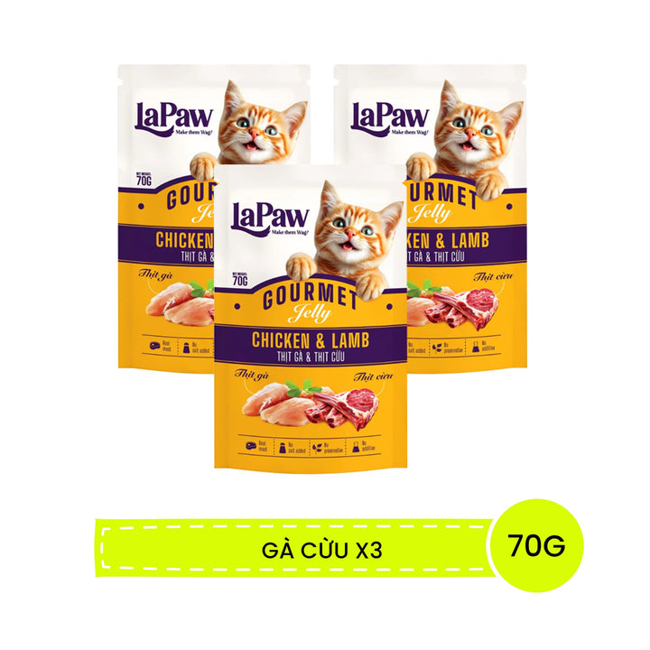 Pate La Paw Cho Mèo Mọi Lứa Tuổi Dạng Thạch 70G
