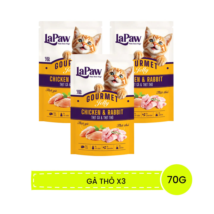 Pate La Paw Cho Mèo Mọi Lứa Tuổi Dạng Thạch 70G