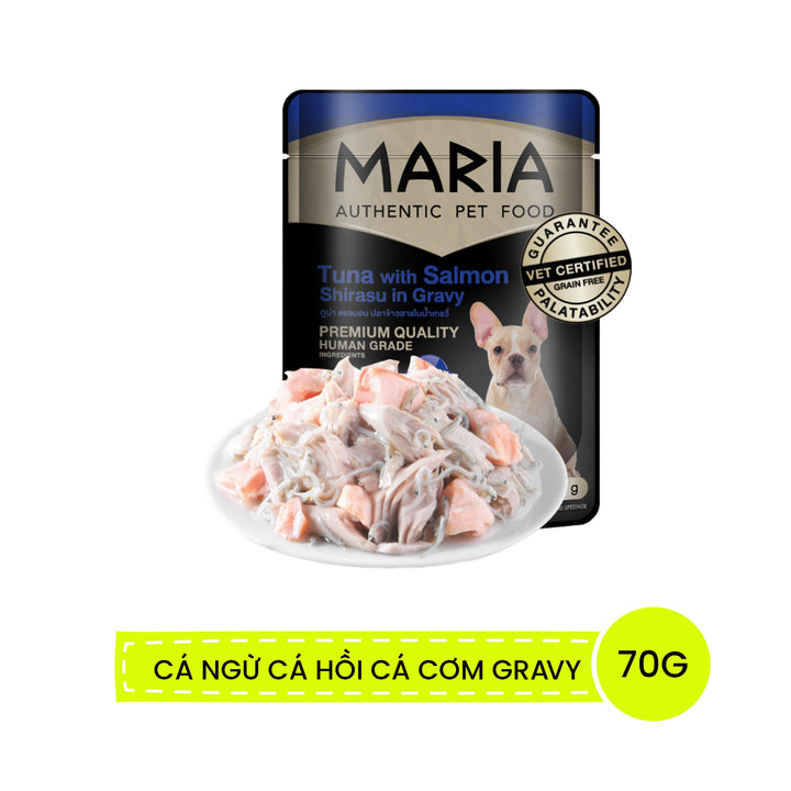 Pate Maria Chó Con, Chó Trưởng Thành Gói 70G, Ăn Ngon Hơn, Bổ Sung Năng Lượng