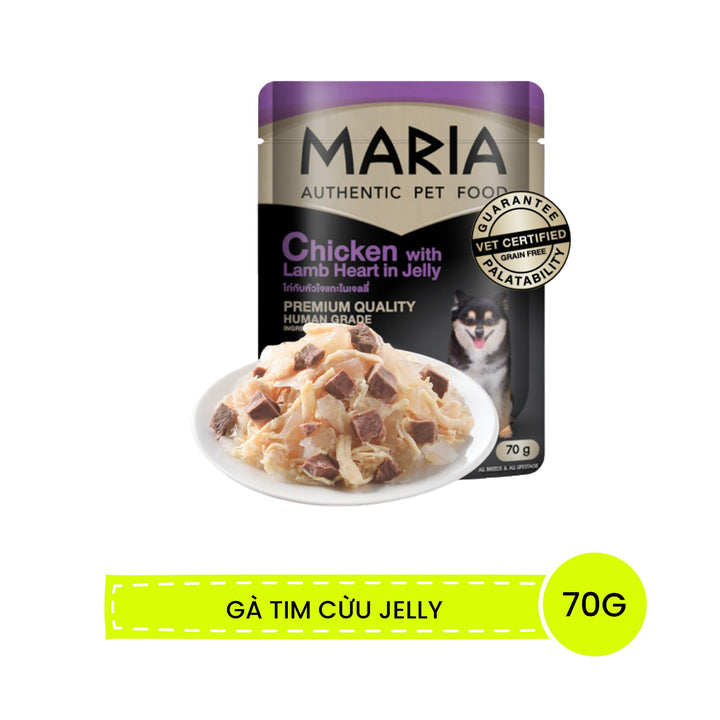 Pate Maria Chó Con, Chó Trưởng Thành Gói 70G, Ăn Ngon Hơn, Bổ Sung Năng Lượng