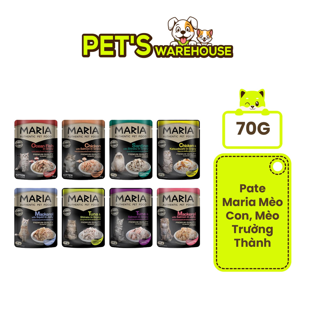 Pate Maria Mèo Con, Mèo Trưởng Thành Gói 70G