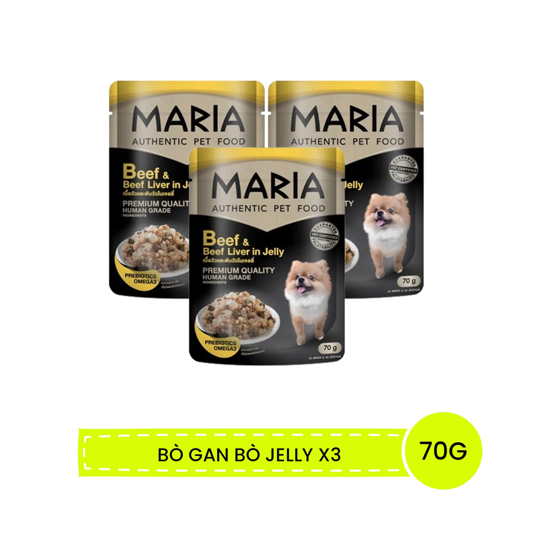 Pate Maria Chó Con, Chó Trưởng Thành Gói 70G, Ăn Ngon Hơn, Bổ Sung Năng Lượng