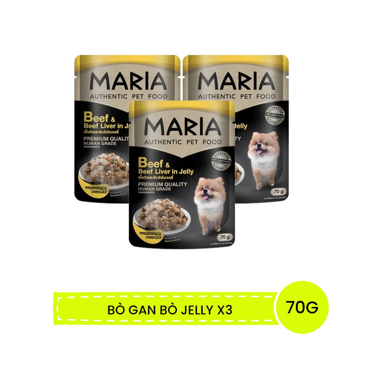 Pate Maria Chó Con, Chó Trưởng Thành Gói 70G, Ăn Ngon Hơn, Bổ Sung Năng Lượng
