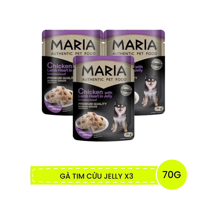 Pate Maria Chó Con, Chó Trưởng Thành Gói 70G, Ăn Ngon Hơn, Bổ Sung Năng Lượng